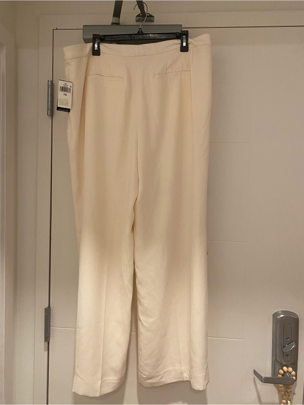 ๐NEW๐ Lauren Ralph Lauren Cream Wide-Leg Trousers - Picture 4 of 4